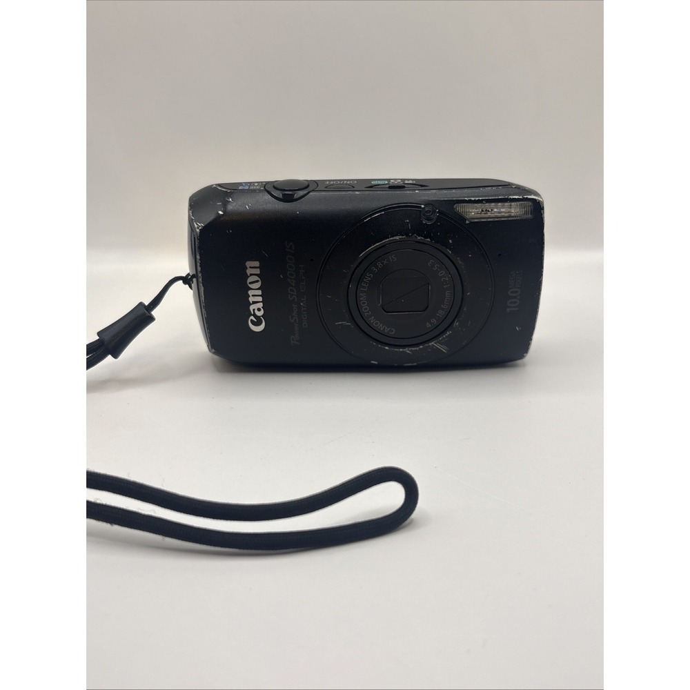 Canon PowerShot SD 4000 IS Digital ELPH 10MP Black Digital Camera Bundle Tested - Picture 5 of 16